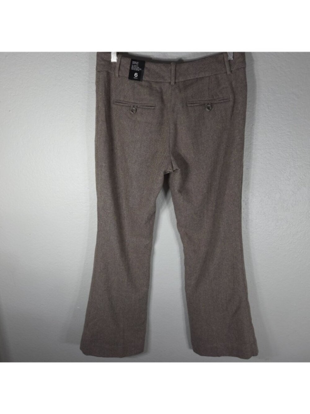 The Limited Tan Wool Blend Flare Pants Women's Size 6P Cassidy Fit Relaxed Hip - Picture 8 of 16